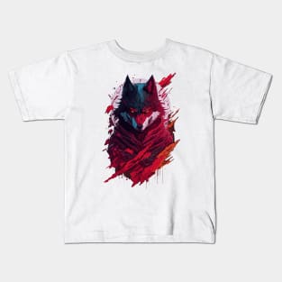 wolf artwork Kids T-Shirt